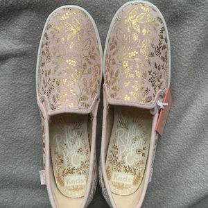 Keds x Rifle Paper Co blush shoes